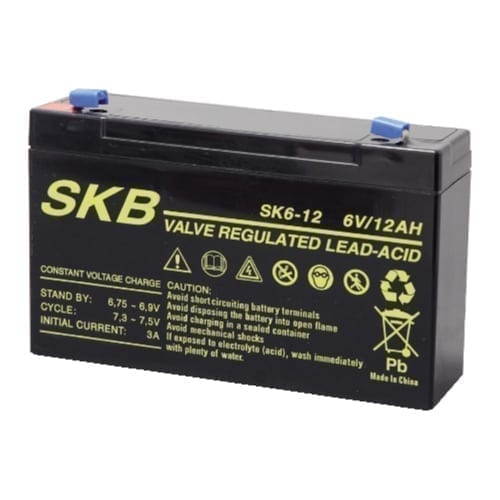 Batteria al piombo ricaricabile 6V 12AH SKB