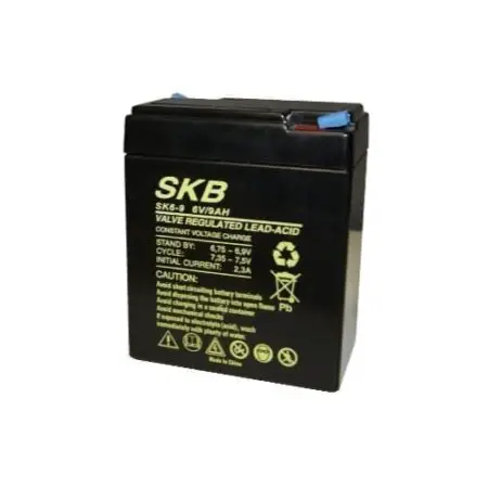 Batteria al piombo ricaricabile 6V 9A SKB