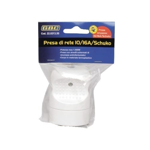 Presa tri-passo 10A / 16A / Schuko