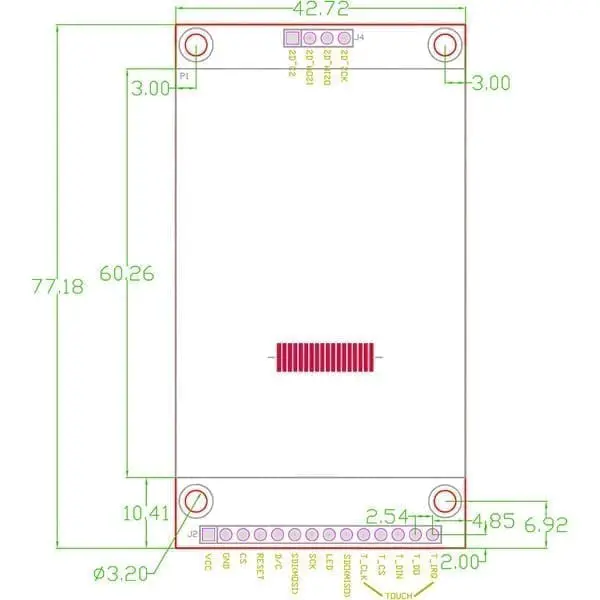 DISPLAY LCD TOUCH 2,4” SPI