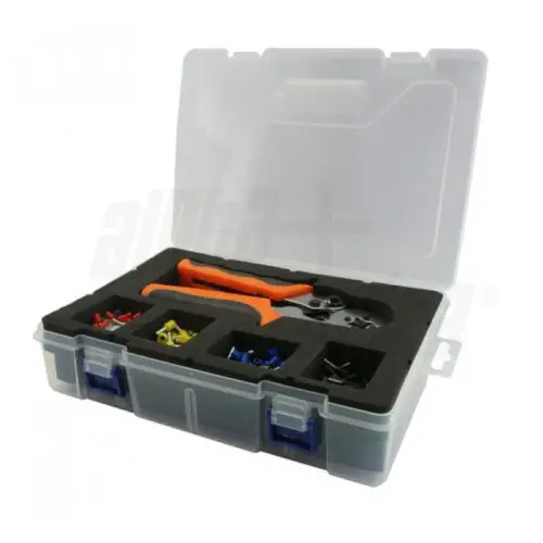 Kit valigetta pinza aggraffatrice per terminali a bussola con sezioni da 0,25 a 6mm - AWG23-10