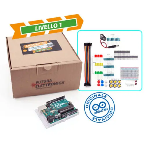 Arduino Uno R3 Originale + Set componenti - Livello 1