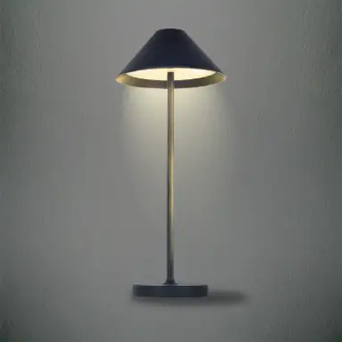 Liberty - Lampada da tavolo in alluminio a batteria 3W nera