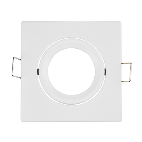 ORION - Ghiera incasso quadrata orientabile 84mm bianca