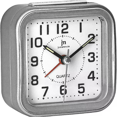Sveglia Di Lowell. Sveglia Realizzata Con Materiale Plastico Di Colore Argento. Sveglia Al Quarzo Analogica Con Luce, Snooze (Ripetizione Dopo 5 Minuti) E Suoneria Bipbip Con Crescendo. Movimento Continuo Silenzioso. Peso: 0,55Gr Circa. Dimensioni: Lunghezza: 10Cm. Larghezza: 8,5Cm. Altezza: 27,5Cm.