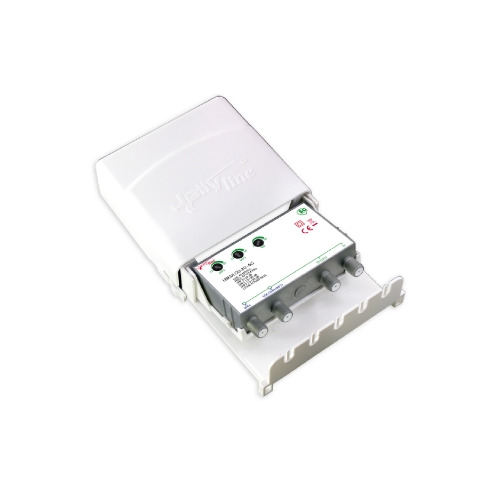 LBR3-LG-U/2U -5G - Amplificatore log - 3 transistor - 2 ingressi regolabili - 2 uscite - attacco f - con filtro 5g