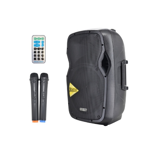 CLUB 15 smart - Box audio attivo portatile BT a batterie 300W con 2 microfoni