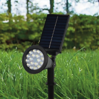 Faretto solare LED multicolor RGBW da esterno con picchetto