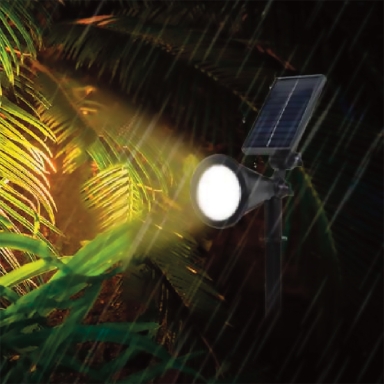 Faretto solare LED multicolor RGBW da esterno con picchetto