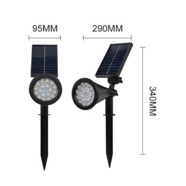 Faretto solare LED multicolor RGBW da esterno con picchetto
