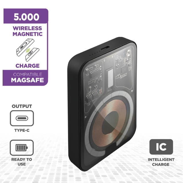 MW05 - Powerbank wireless magnetico 5000mah
