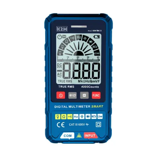KM-TBC2 - Multimetro smart digitale automatico con vero valore efficace e barra analogica