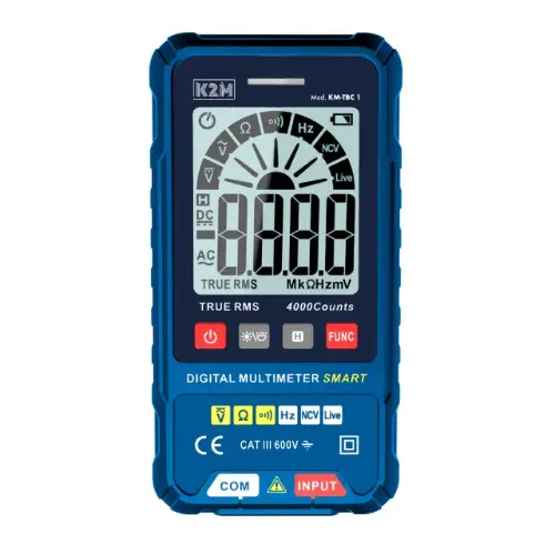 KM-TBC1 - Multimetro smart digitale automatico con vero valore efficace