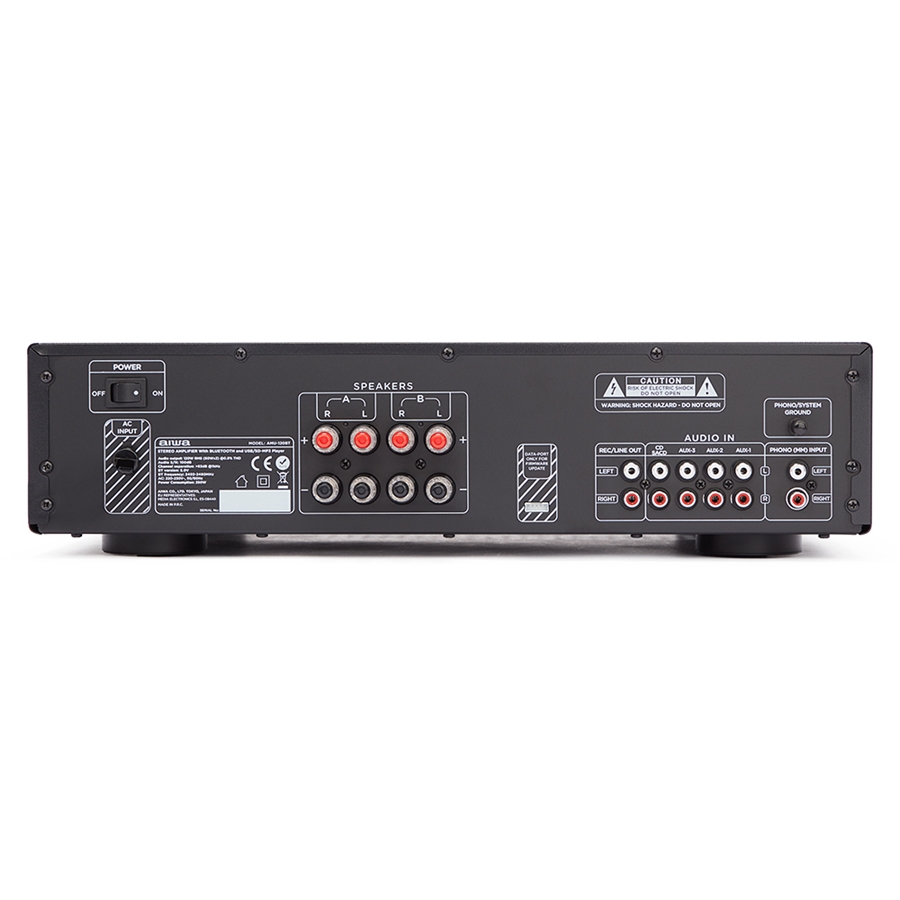 AIWA AMU-120BTBK Amplificatore Stereo 60+60W Phono/BT/USB