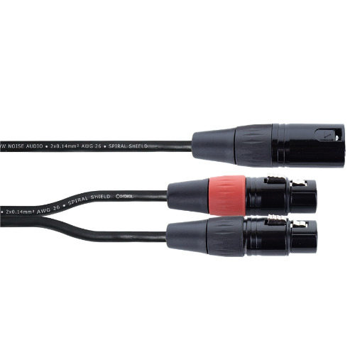 Cavo XLR M - 2 x XLR F 0.3mt