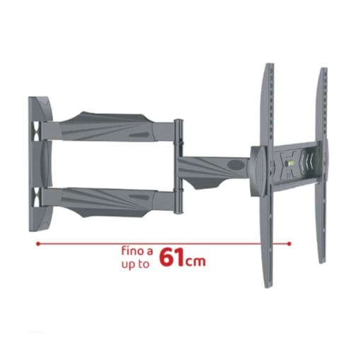 ELB-2642/EXTRA - Supporto universale per flat-tv 26"-55" - kg 40 - fino a 610mm dal muro - 2 bracci - 3 snodi