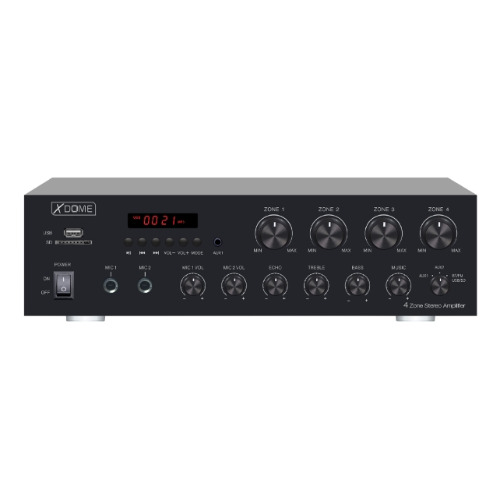 Amplficatore 4 zone 4-16Ohm 400W BT / FM / MP3