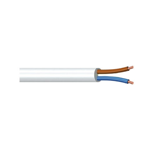 Cavo elettrico multipolare 2x0,50 - bianco tondo