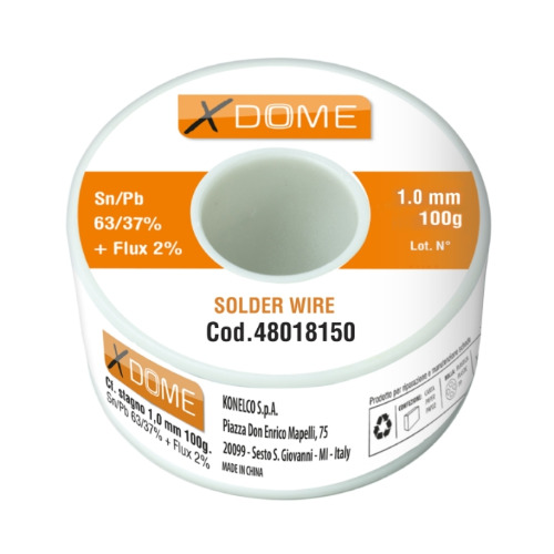 Rocchetto stagno 100g d.1mm sn60/pb40 xDome