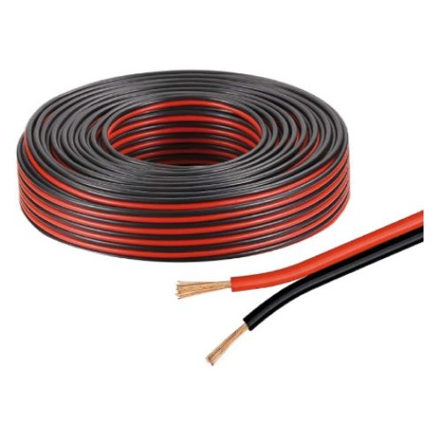 CAVO ROSSO E NERO 2 X 1 MM(100MT) CCA