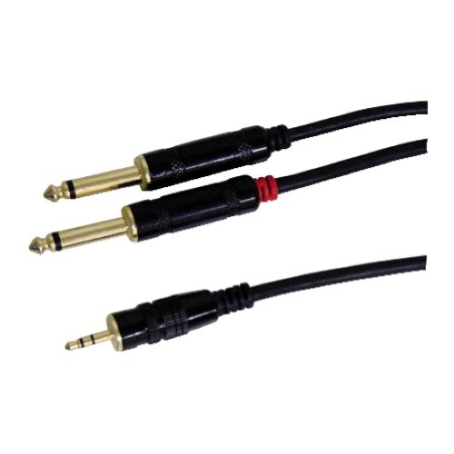 Cavo Professionale Mini Jack - 2 Jack 6,3mm Mono 3 mt