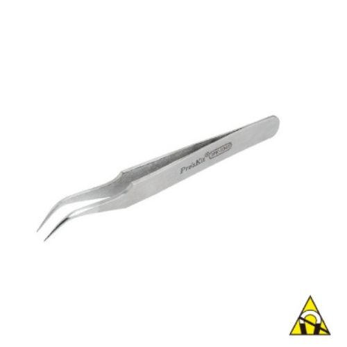 1PK-104T - Pinzetta a molla punte curve 120mm