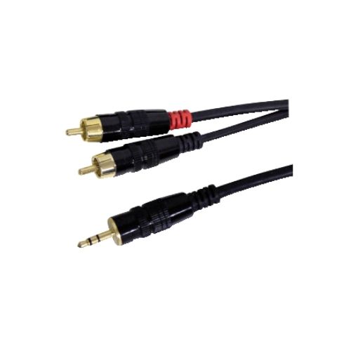 Cavo Professionale Mini Jack - 2 RCA 1,80 mt